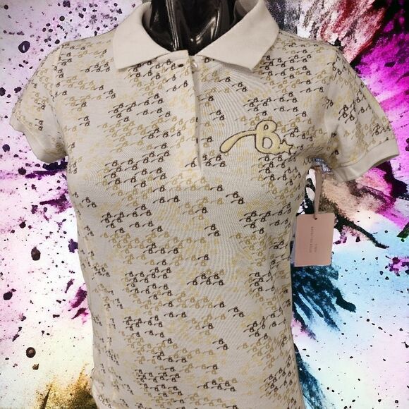 LADIES BROOKLYN GIRL JR. FANCY POLO TOP LARGE - Picture 1 of 7